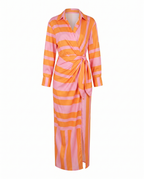 Sade | Leaf Print Wrap Maxi Dress for Women
