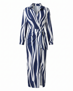Sade | Leaf Print Wrap Maxi Dress for Women